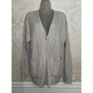 NWT Splendid Cotton/Silk Blend Long Sleeve Button Cardigan Sweater Size M $198